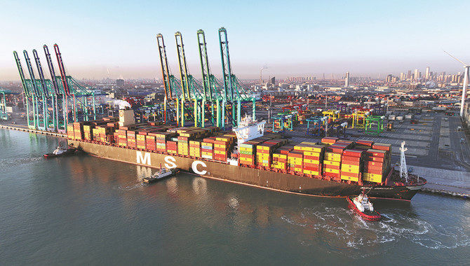 China's Tianjin Port posts record container through
