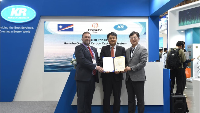 KR awards AiP to Hanwha Ocean's Onboard CO2 Capture