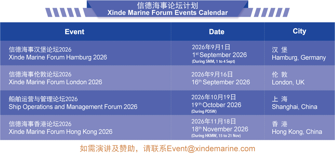 信德海事论坛计划 Xinde Marine Forum Events 