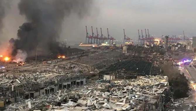 夷为平地！黎巴嫩港区大爆炸，原因为收