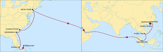 msc地中海航運跨太平洋航線更新