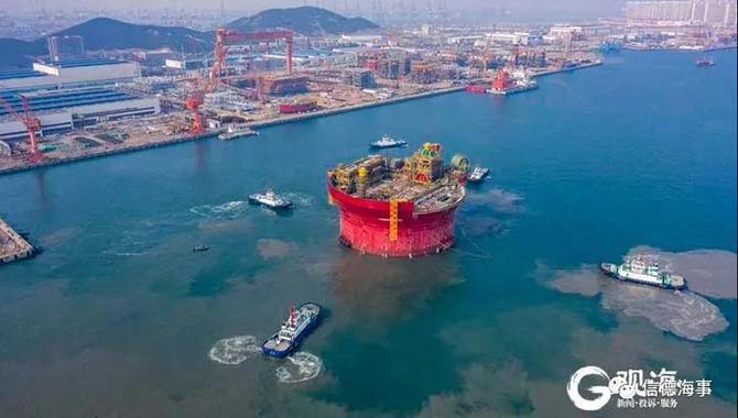 山东港口成功完成最大圆筒形FPSO海上拖带