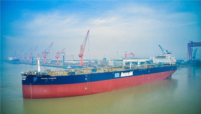 扬州中远海运重工承建Aegean Shipping首制