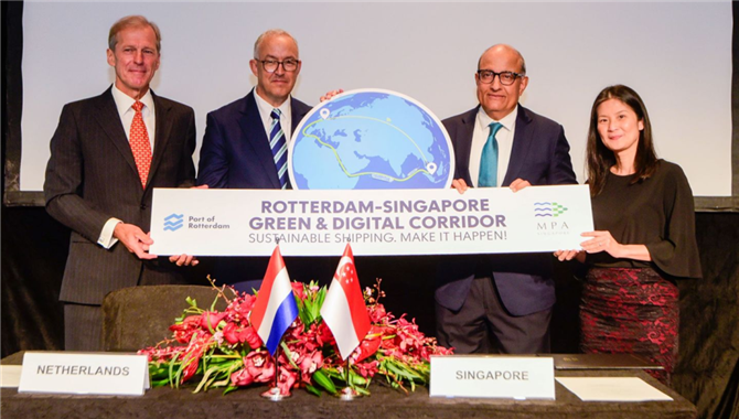最长的绿色航运走廊宣布建立：新加坡