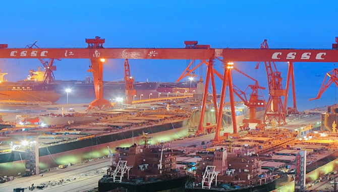 Chinese shipbuilding sector continues to lead in wo