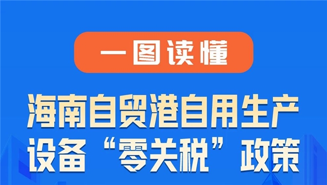 一图读懂 | 海南自由贸易港自用生产设备