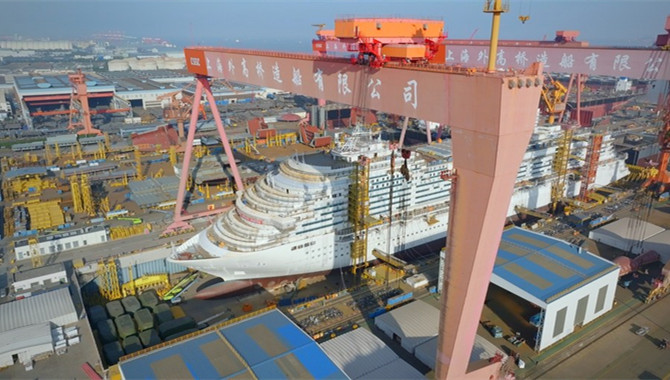 China's first domestically-built large cruise ship 