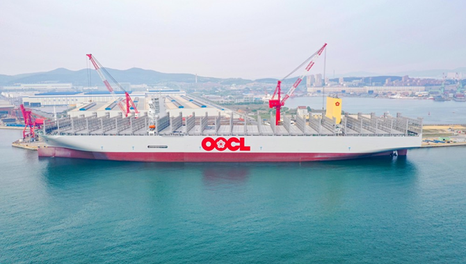 OOCL's New 24,188 TEU Container Vessel Named "