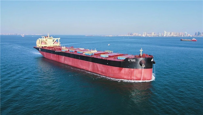 北海造船21万吨LNG双燃料动力散货船试航