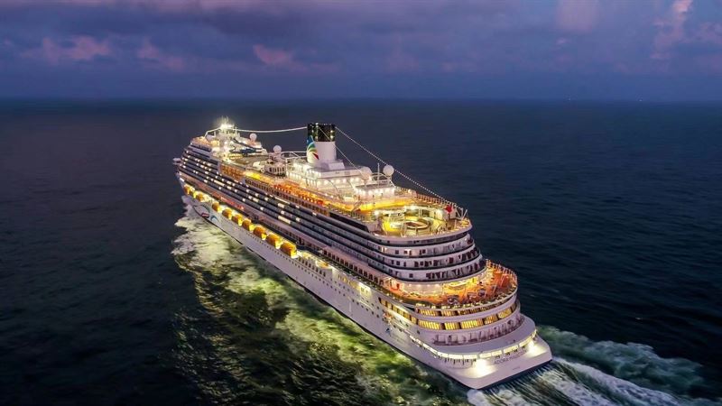 China’s first domestically built cruise ship sets