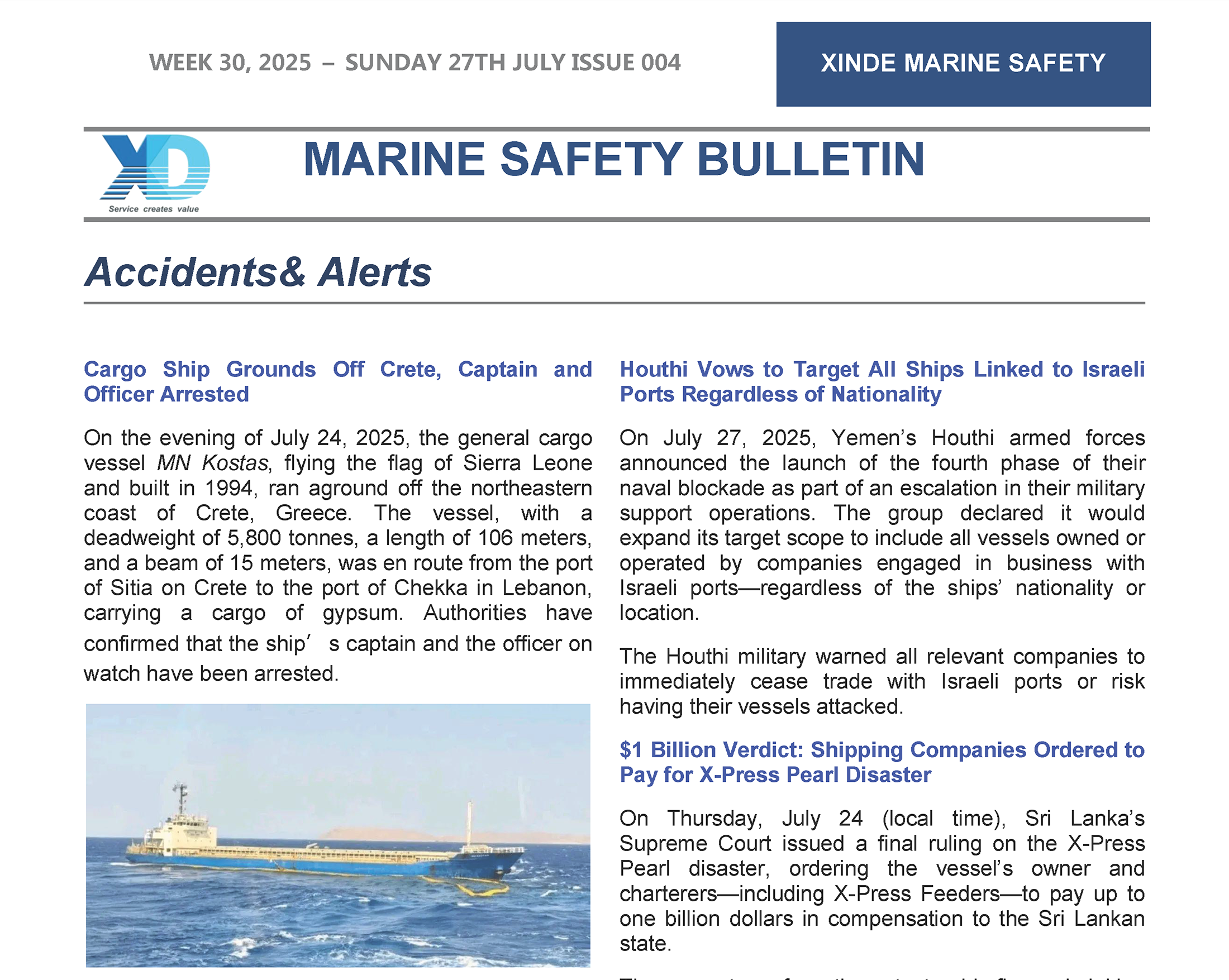 Never cross safety red line!——XINDE Marine Safe