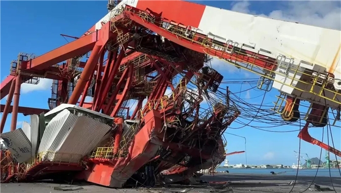 撞塌基隆港岸桥调查结果出炉