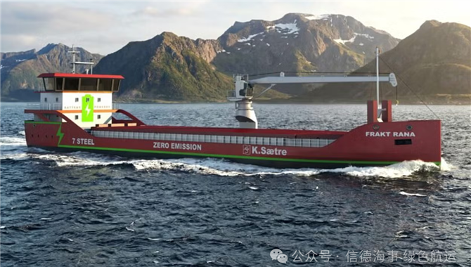 挪威船东K Saetre Rederi订购全电动散货船