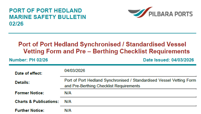 澳洲黑德兰港又出新要求